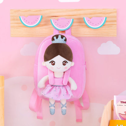 Pink Ballerina Doll + Backpack — back view