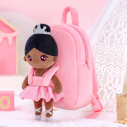Coffee Ballerina Doll + Backpack — side view