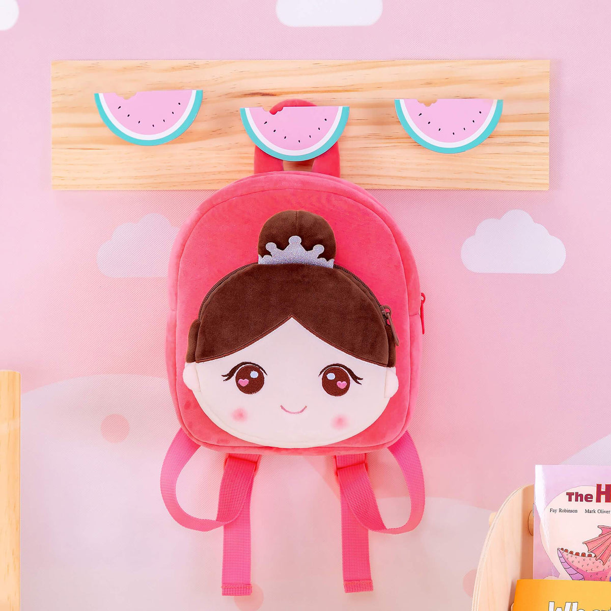 Personalised Watermelon Red Backpack — close-up