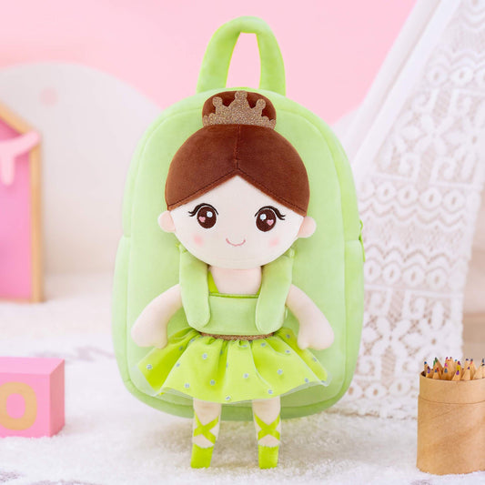 Personalised Green Ballerina Doll + Backpack