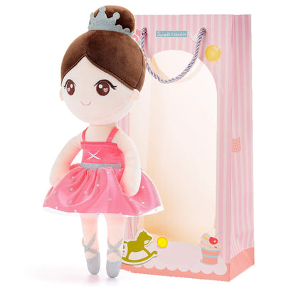 Personalised Watermelon Red Ballerina Doll — back view