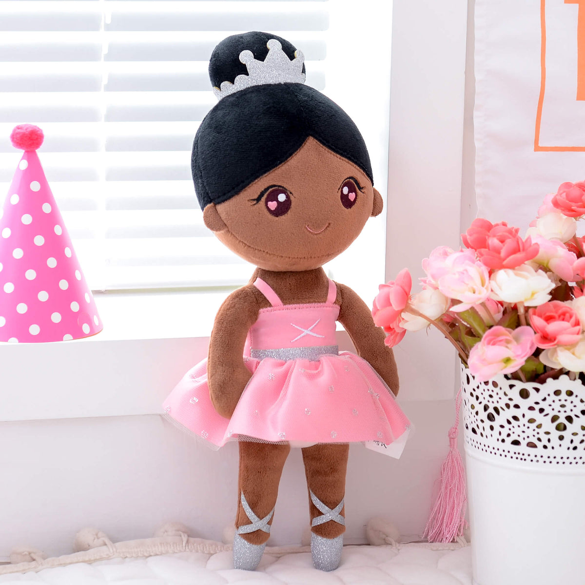 Personalised Coffee Ballerina Doll — back view