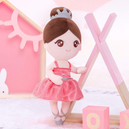 Personalised Watermelon Red Ballerina Doll — side view