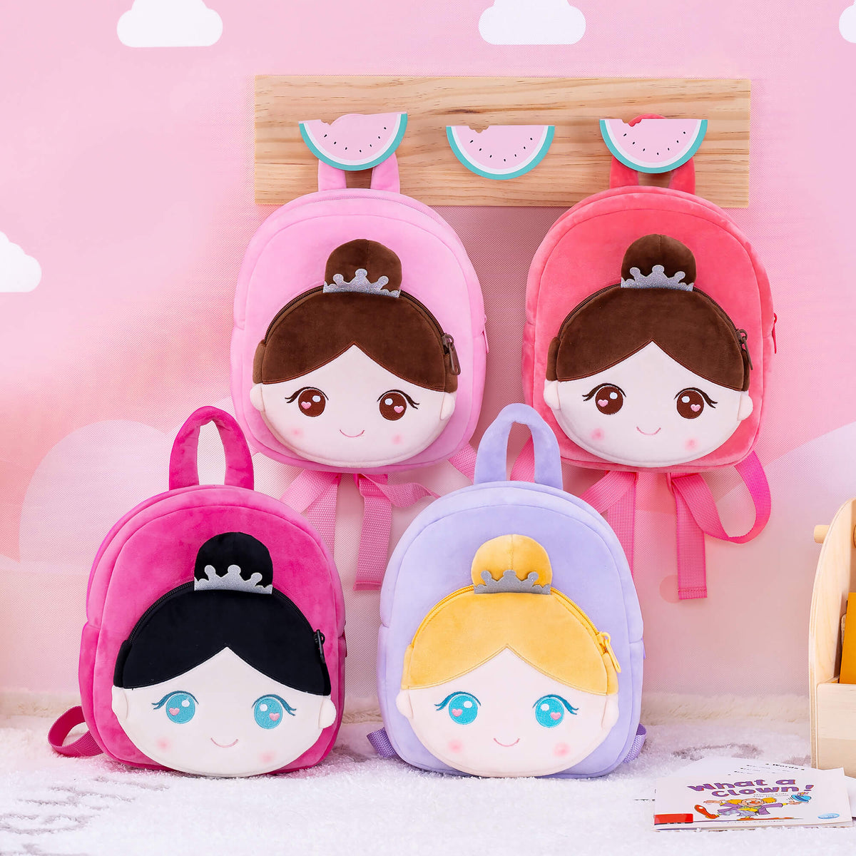 Personalised Pink Backpack — close-up