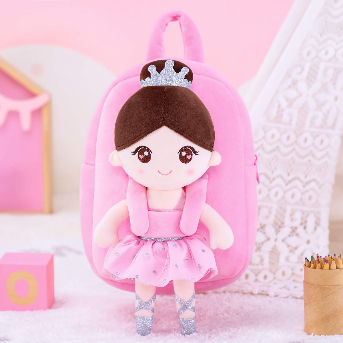 Pink Ballerina Doll + Backpack