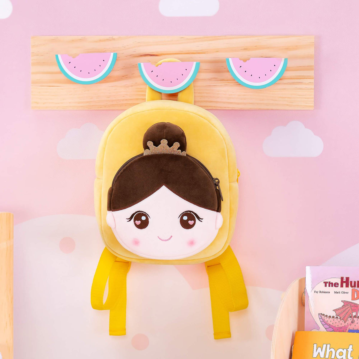 Personalised Yellow Backpack — close-up