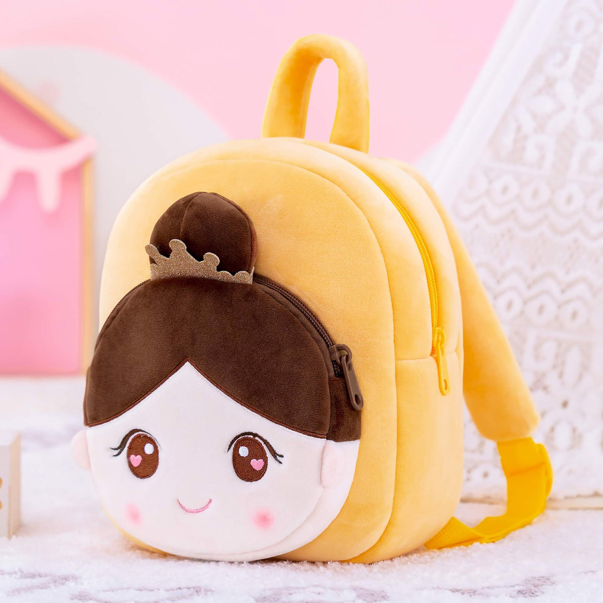Personalised Yellow Backpack — back view
