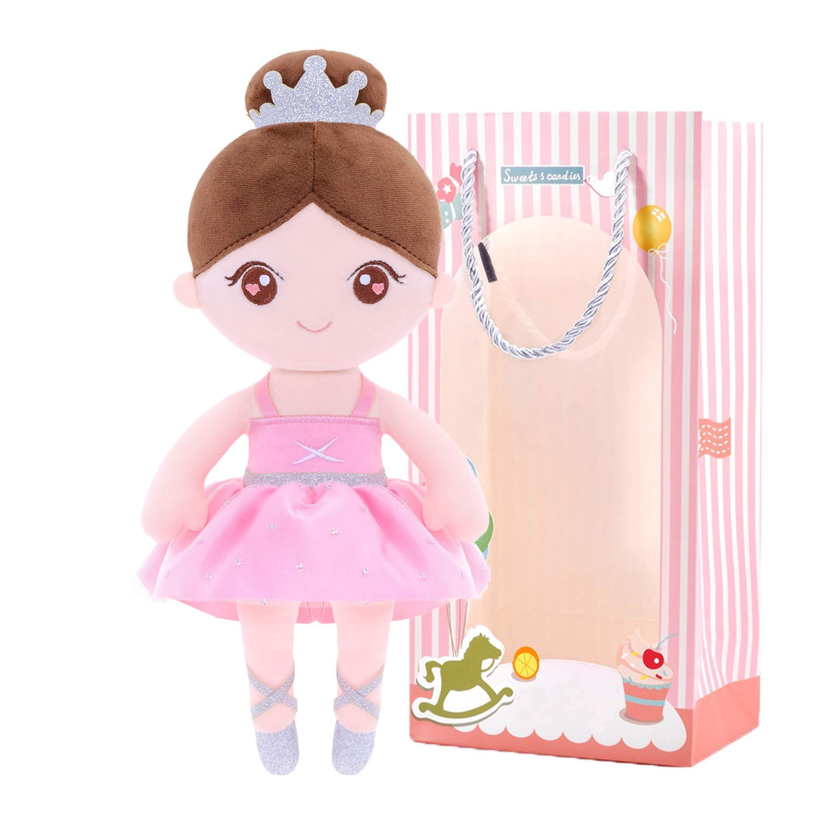 Personalised Pink Ballerina Doll — back view