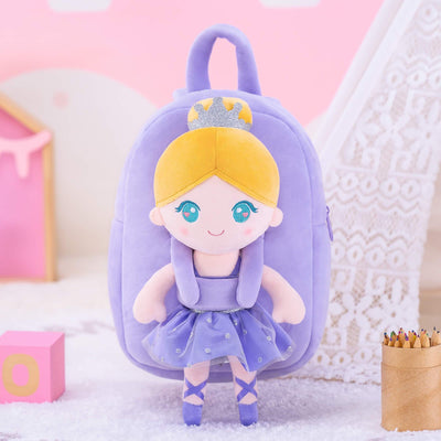 Bambola ballerina viola personalizzata + zaino
