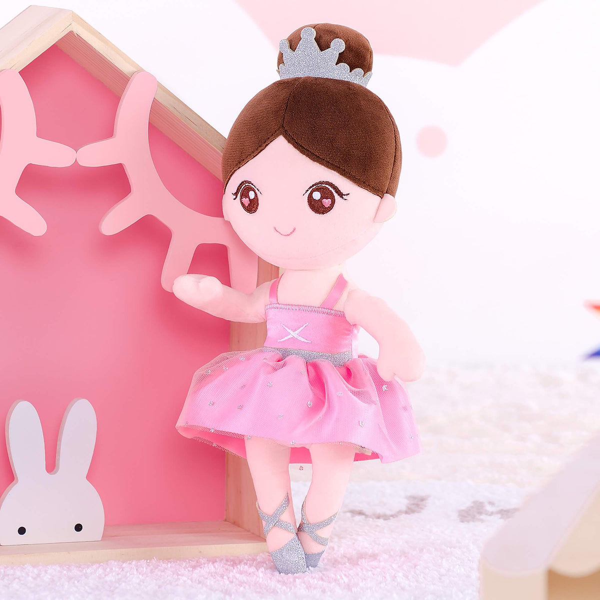 Personalised Pink Ballerina Doll — side view