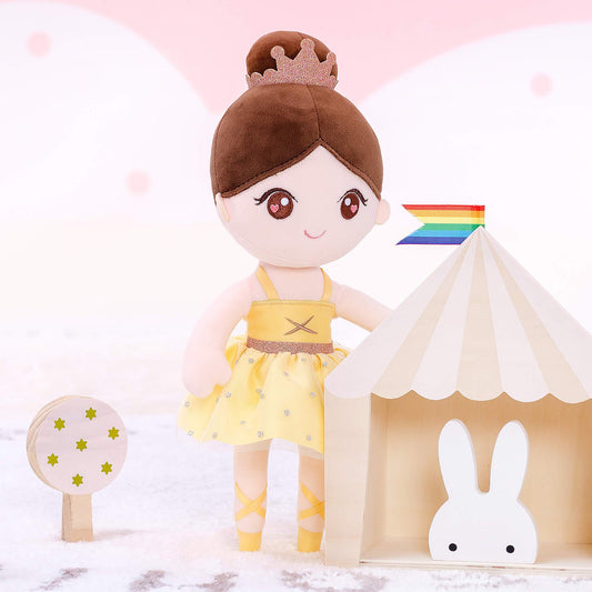 Personalised Yellow Ballerina Doll — side view