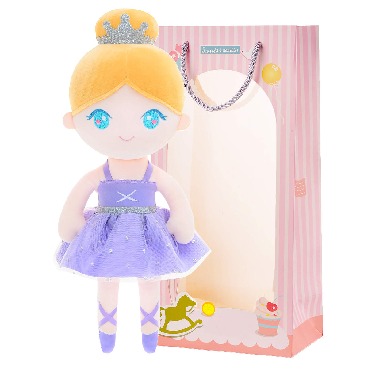Violet Ballerina Doll — back view