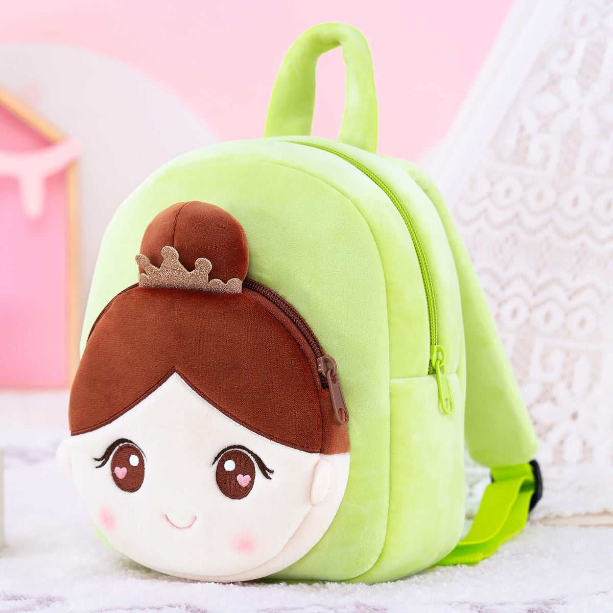 Green Backpack — back view