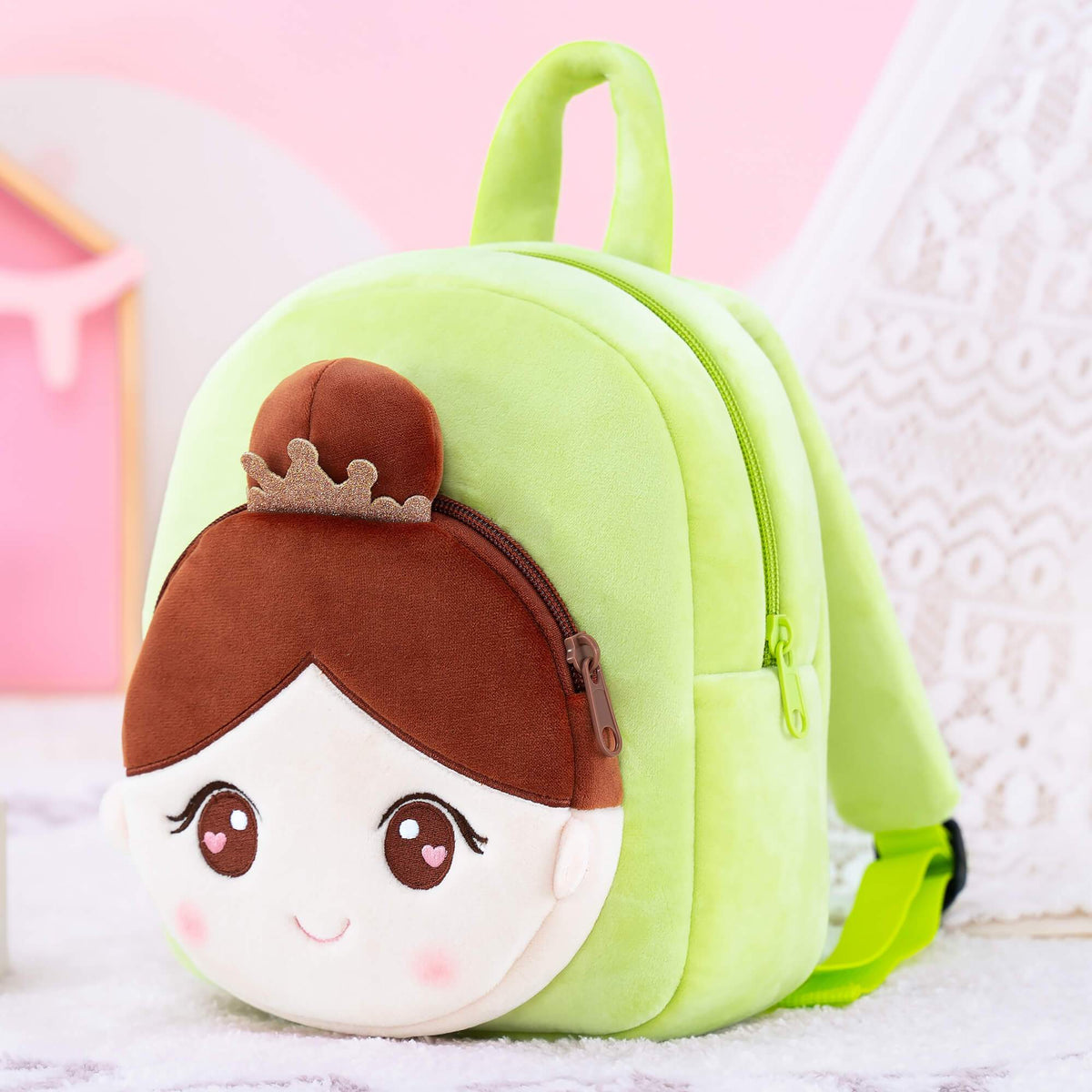 Personalised Green Backpack — back view