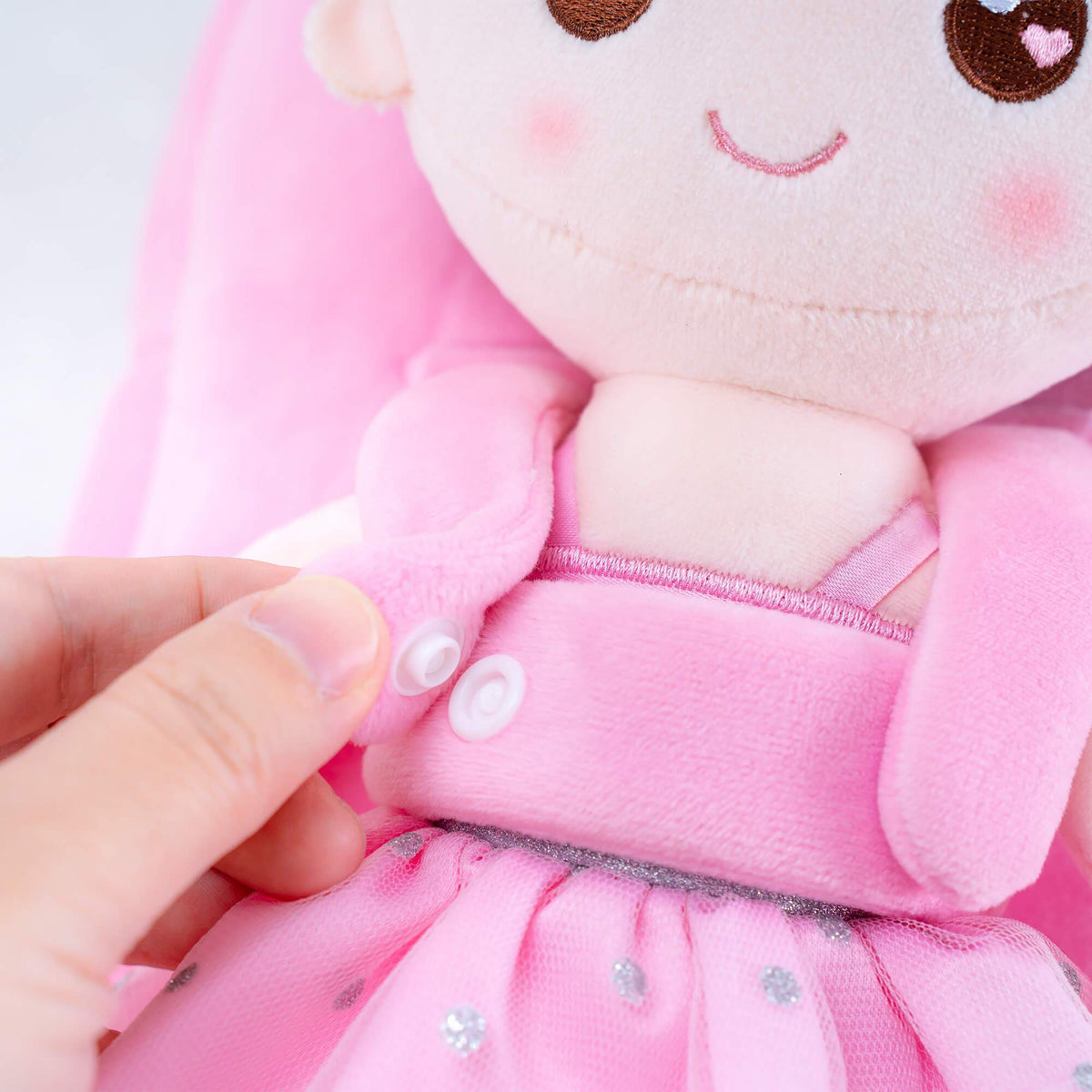 Personalised Pink Ballerina Doll + Backpack — detail